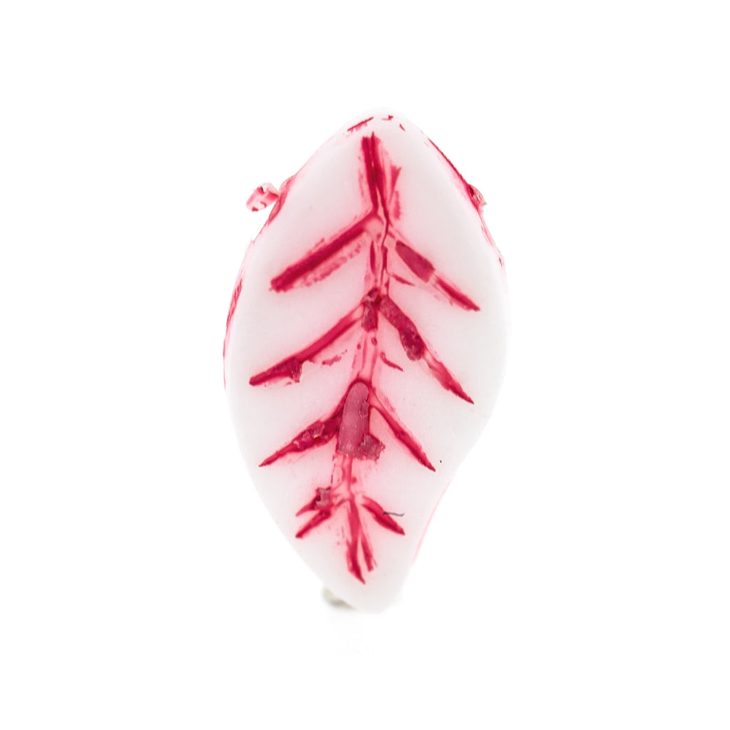 Pink/White Small Plastic Leaf (144 pieces)