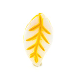 Yellow/White Small Plastic Leaf (144 pieces)