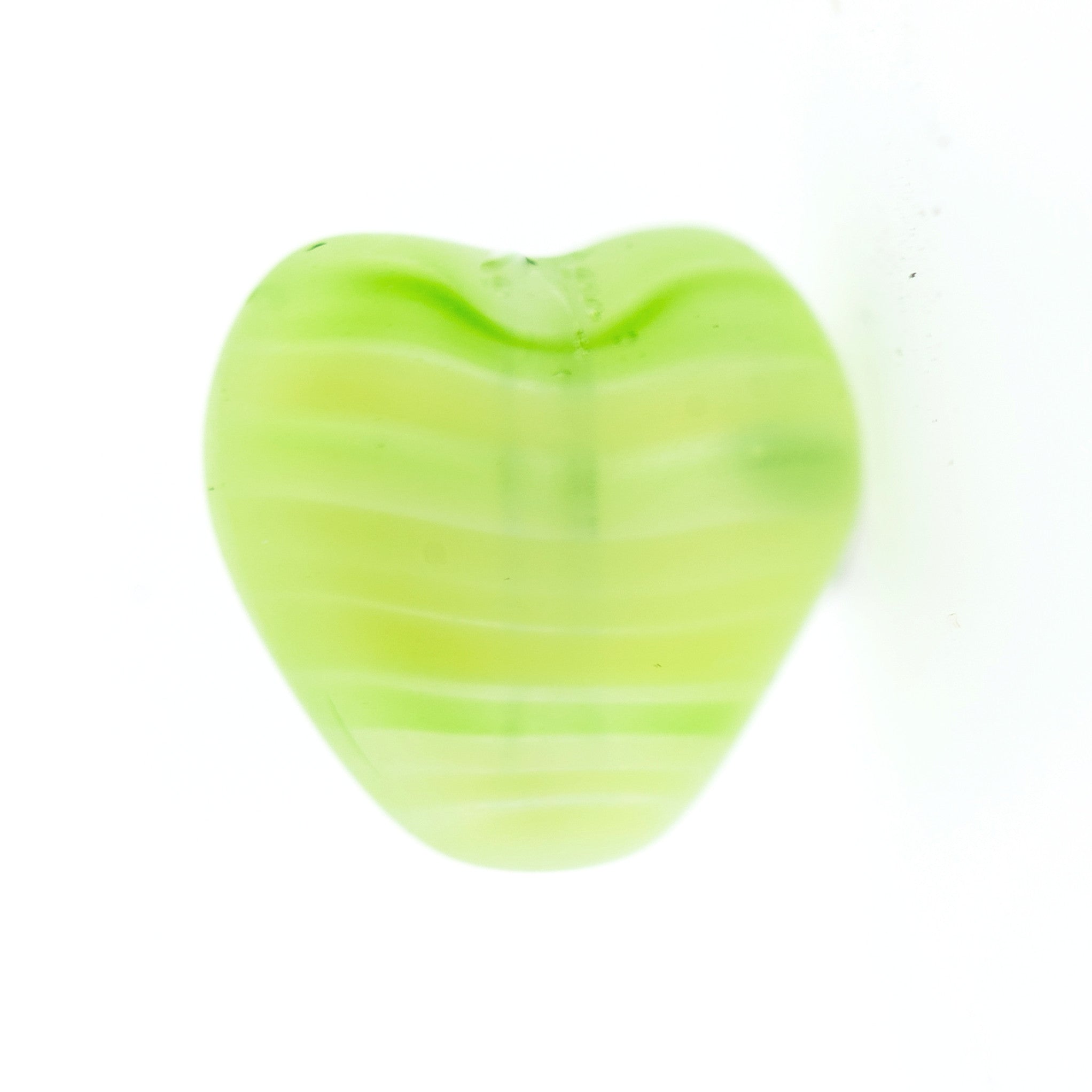 8MM Green Quartz Glass Heart Bead (100 pieces)