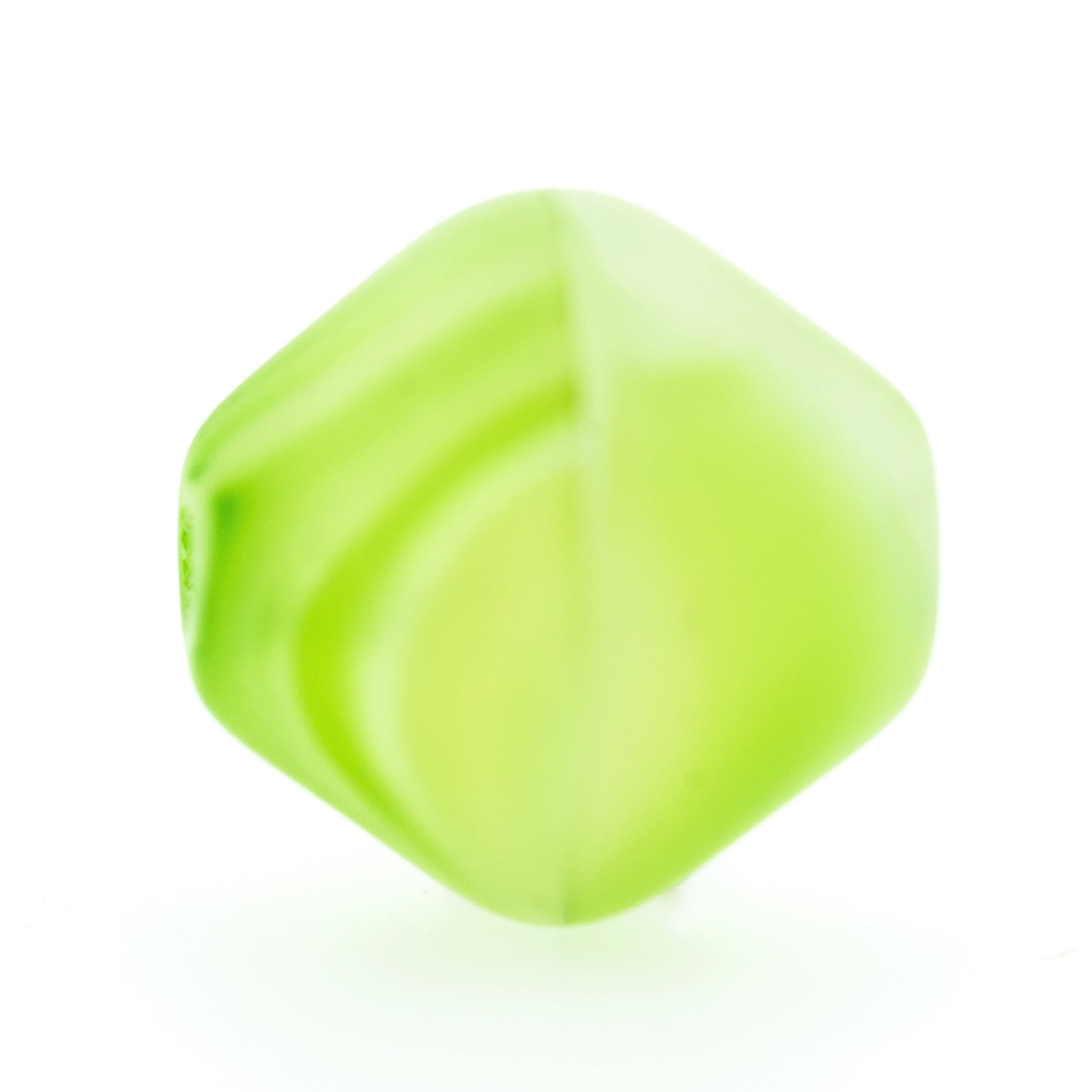 9MM Green Glass Pyramid Bead (36 pieces)