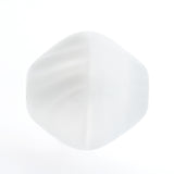 9MM White Glass Pyramid Bead (36 pieces)