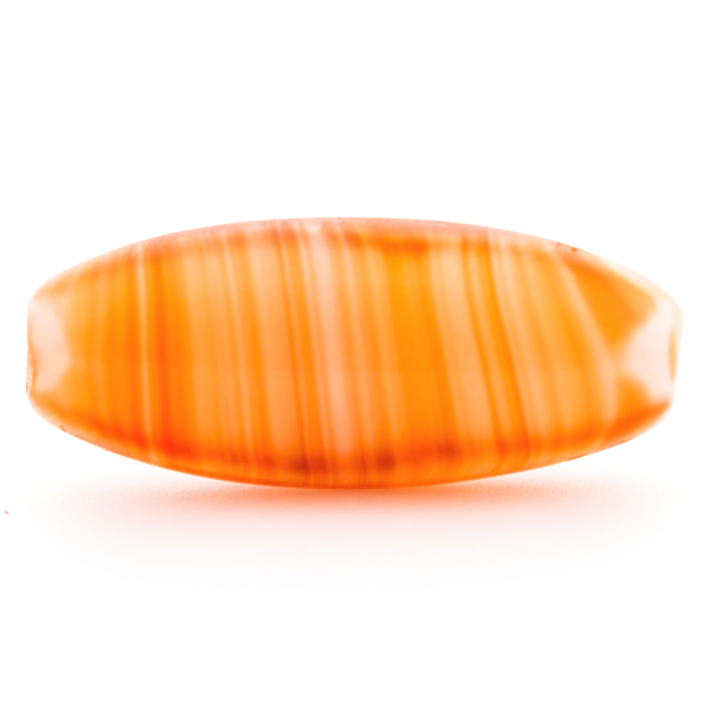 14X6MM Orange Glass Oval Bead (144 pieces)