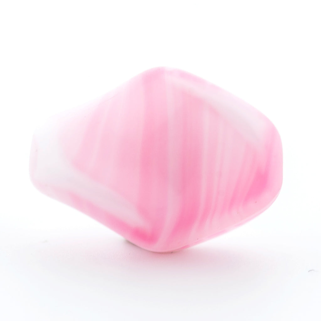 12X9MM Pink Glass Twist Bead (72 pieces)