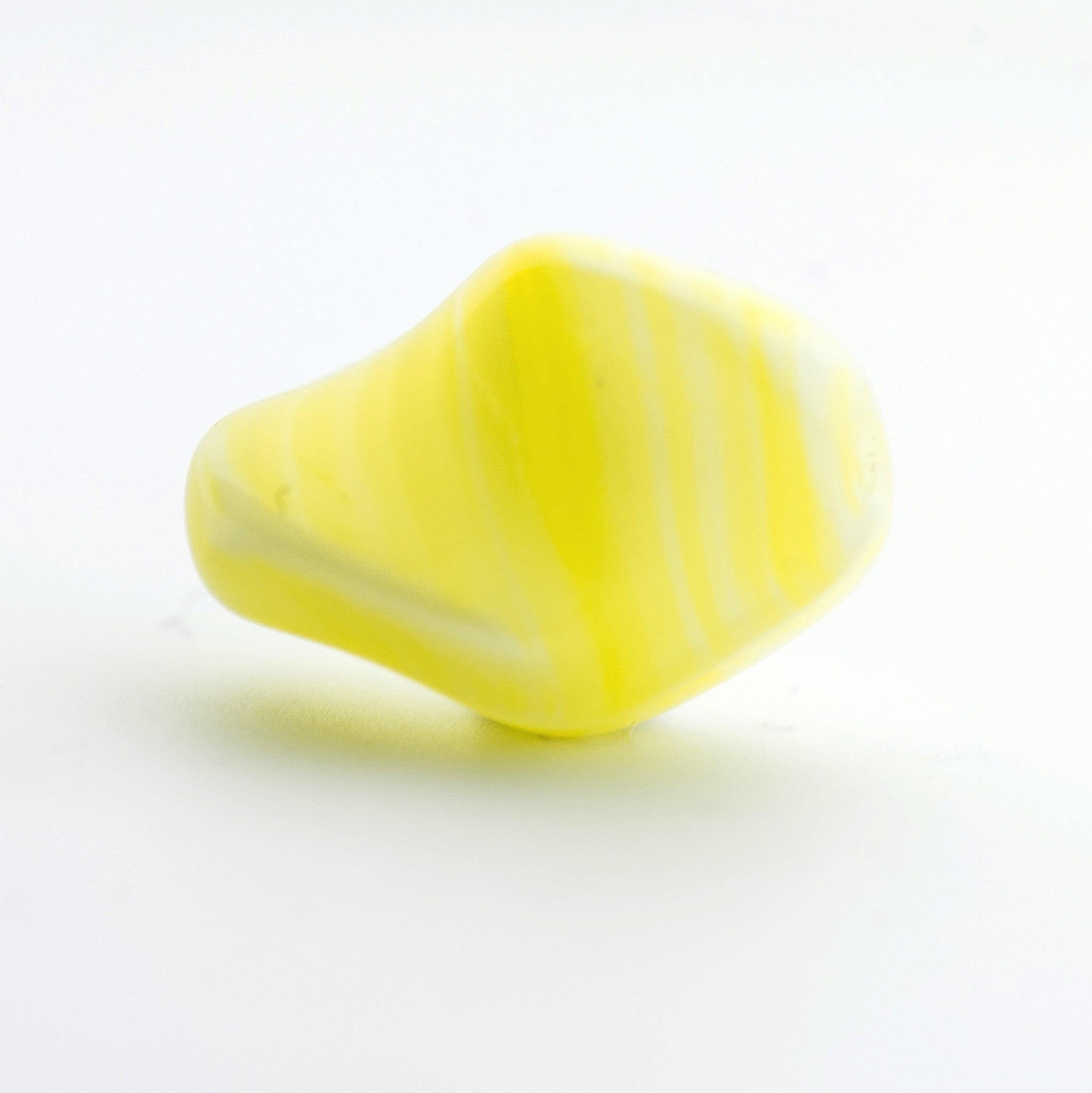 12X9MM Yellow Glass Twist Bead (72 pieces)