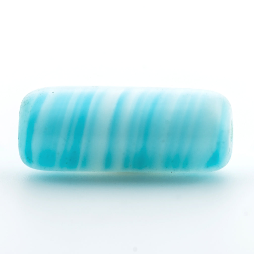 15X6MM Aqua Glass Tube Bead (72 pieces)