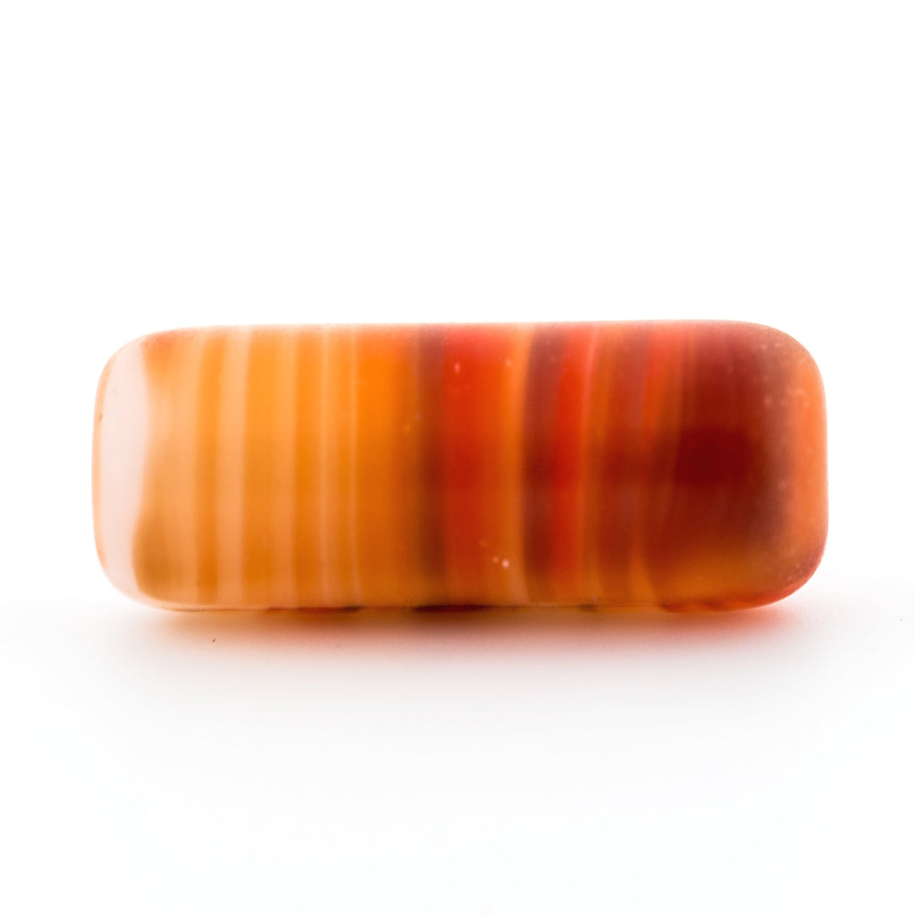 15X6MM Orange Glass Tube Bead (72 pieces)