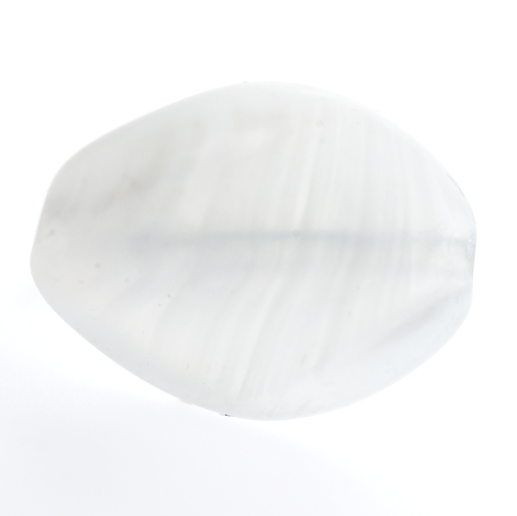 14X10MM White Quartz Glass Oval Bead (36 pieces)