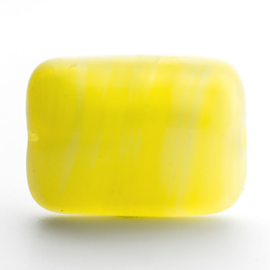 14X10MM Yellow Glass Rectangle Bead (36 pieces)