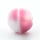 8MM White/Pink Glass Beads (100 pieces)