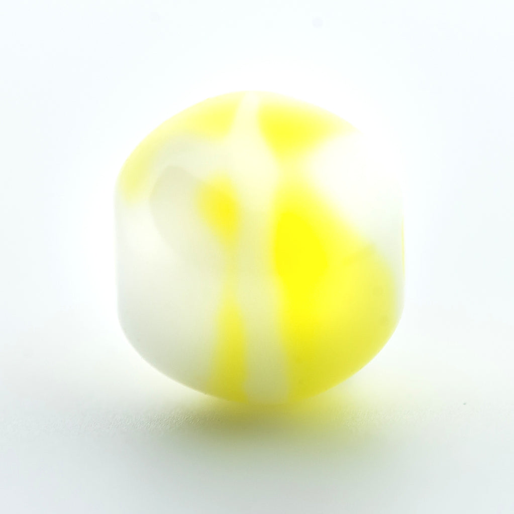 4MM White/Yellow Glass Beads (144 pieces)