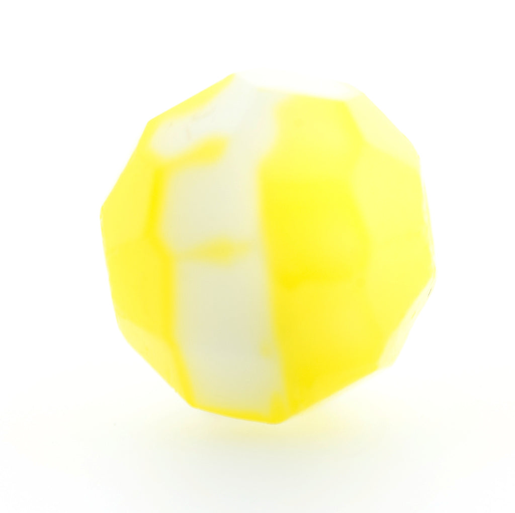8MM Yellow Faceted Glass Bead (72 pieces)