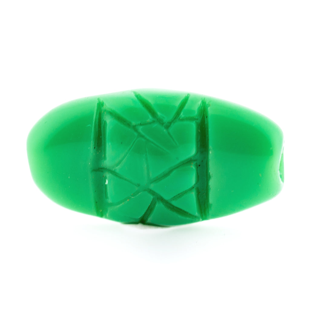 Jade Glass Oval Bead (36 pieces)