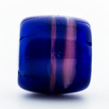 12MM Blue/Pink Glass Barrel Bead (24 pieces)