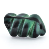 13X8MM Green/Blk.Glasstwist Tube Bead (36 pieces)