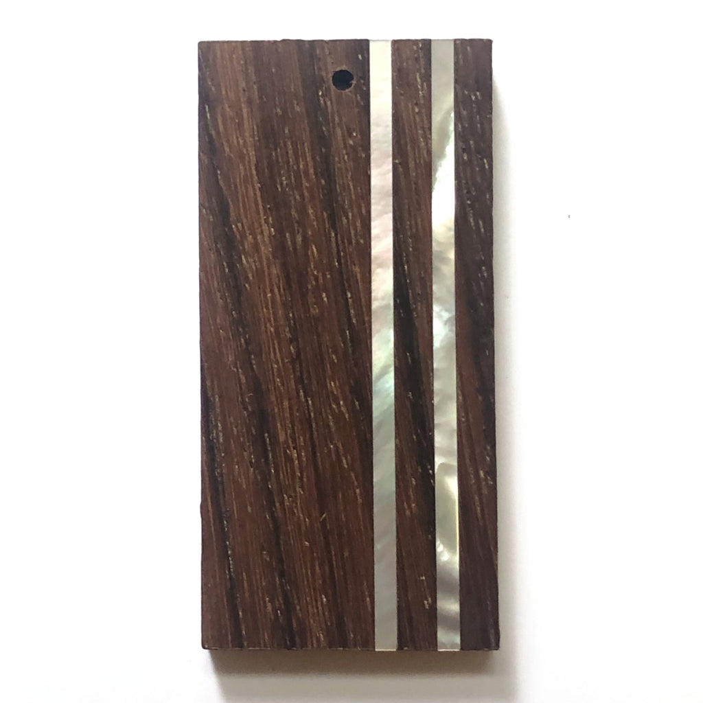 27X55MM Wood Drops w/Mop Stripes (2 pieces)