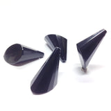 24X17MM Black Faceted Drop (36 pieces)