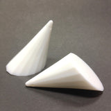 47X35MM White Faceted Drop (6 pieces)