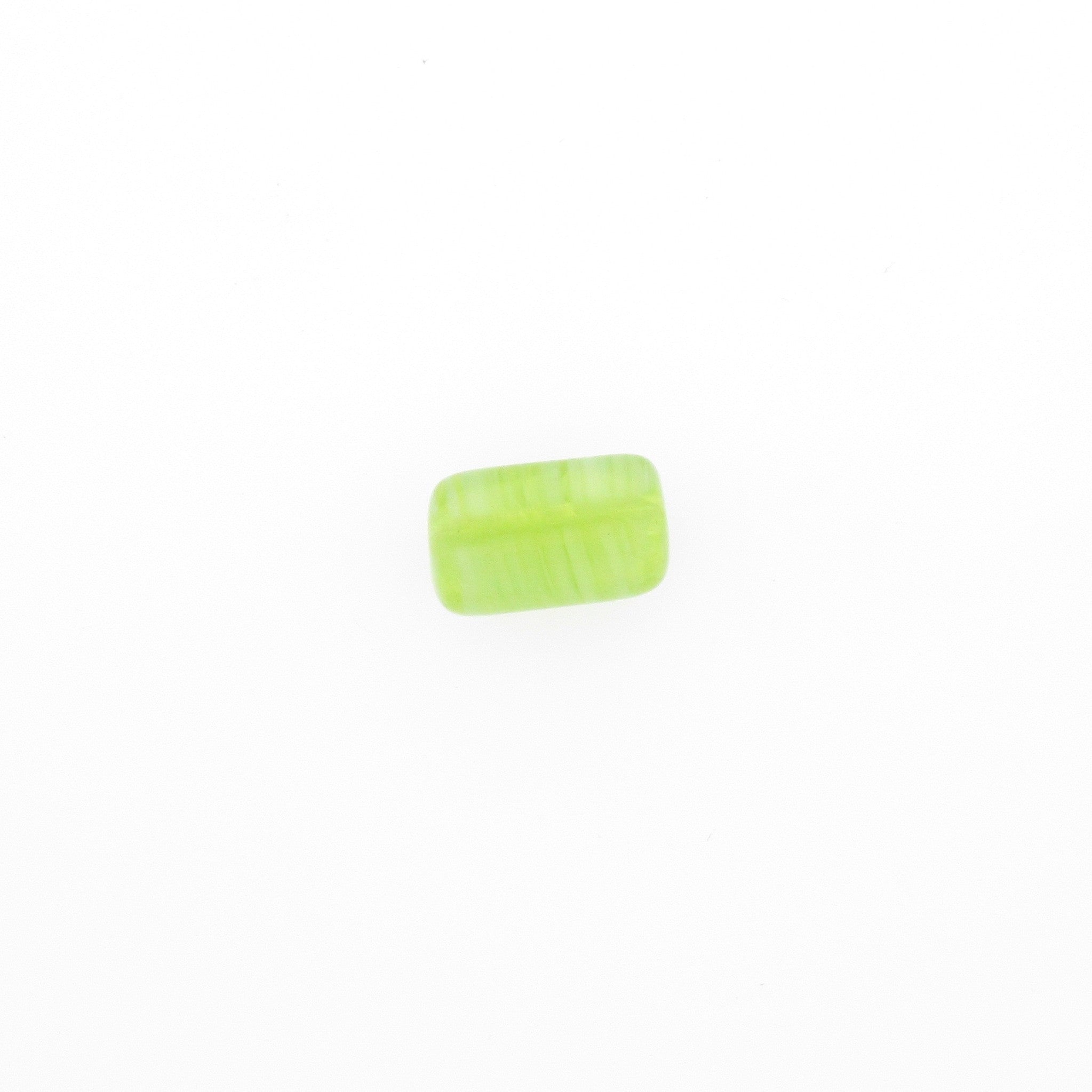 10X6MM Green Glass Tube (36 pieces)
