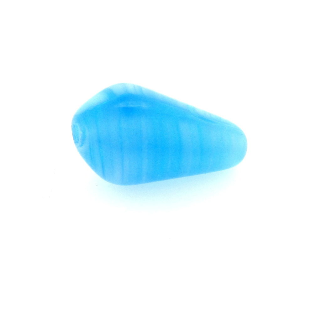 17X10MM Blue Glass Pear Bead (36 pieces)