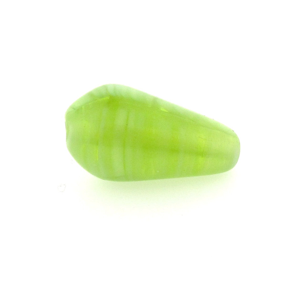 17X10MM Green Glass Pear Bead (36 pieces)