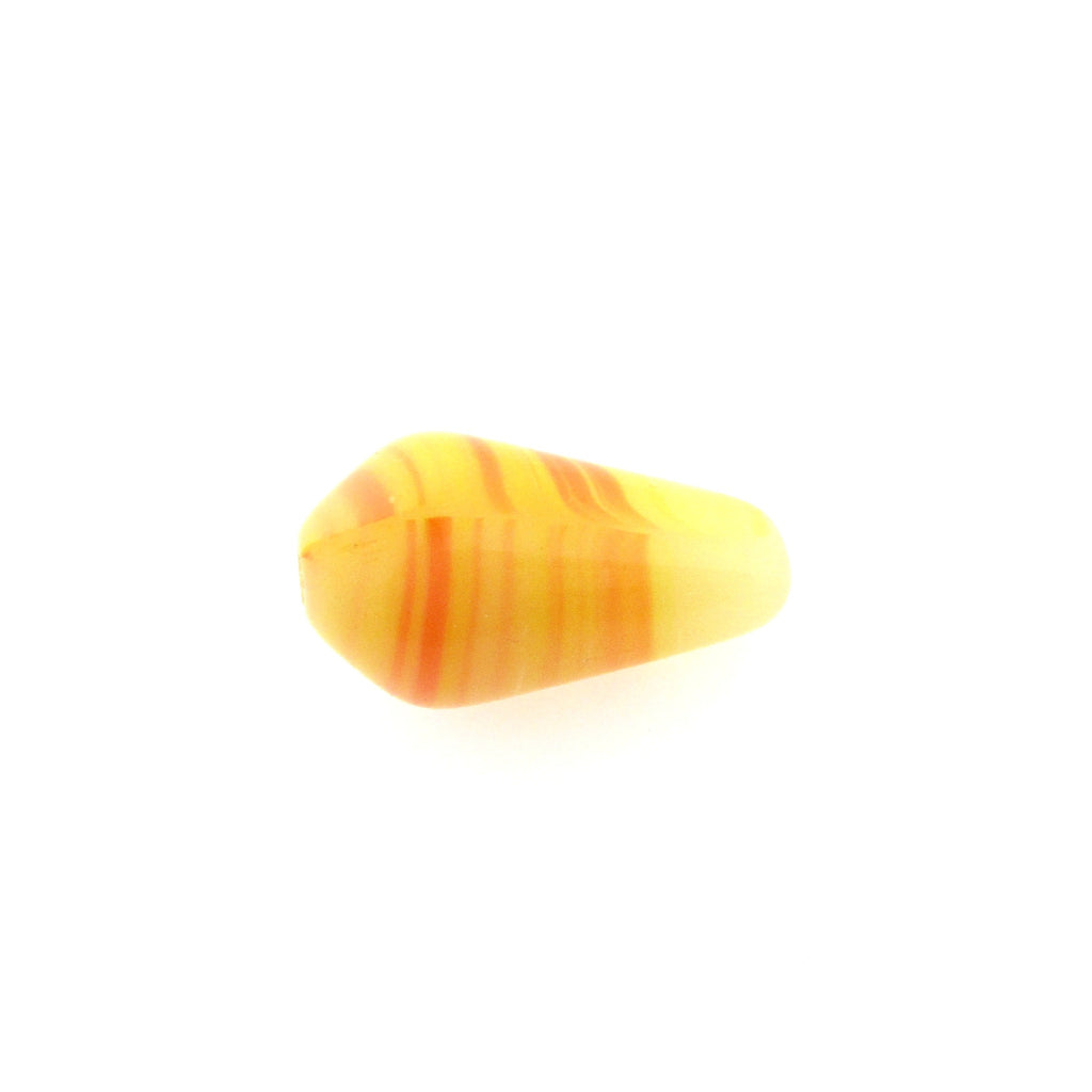 17X10MM Yellow Glass Pear Bead (36 pieces)