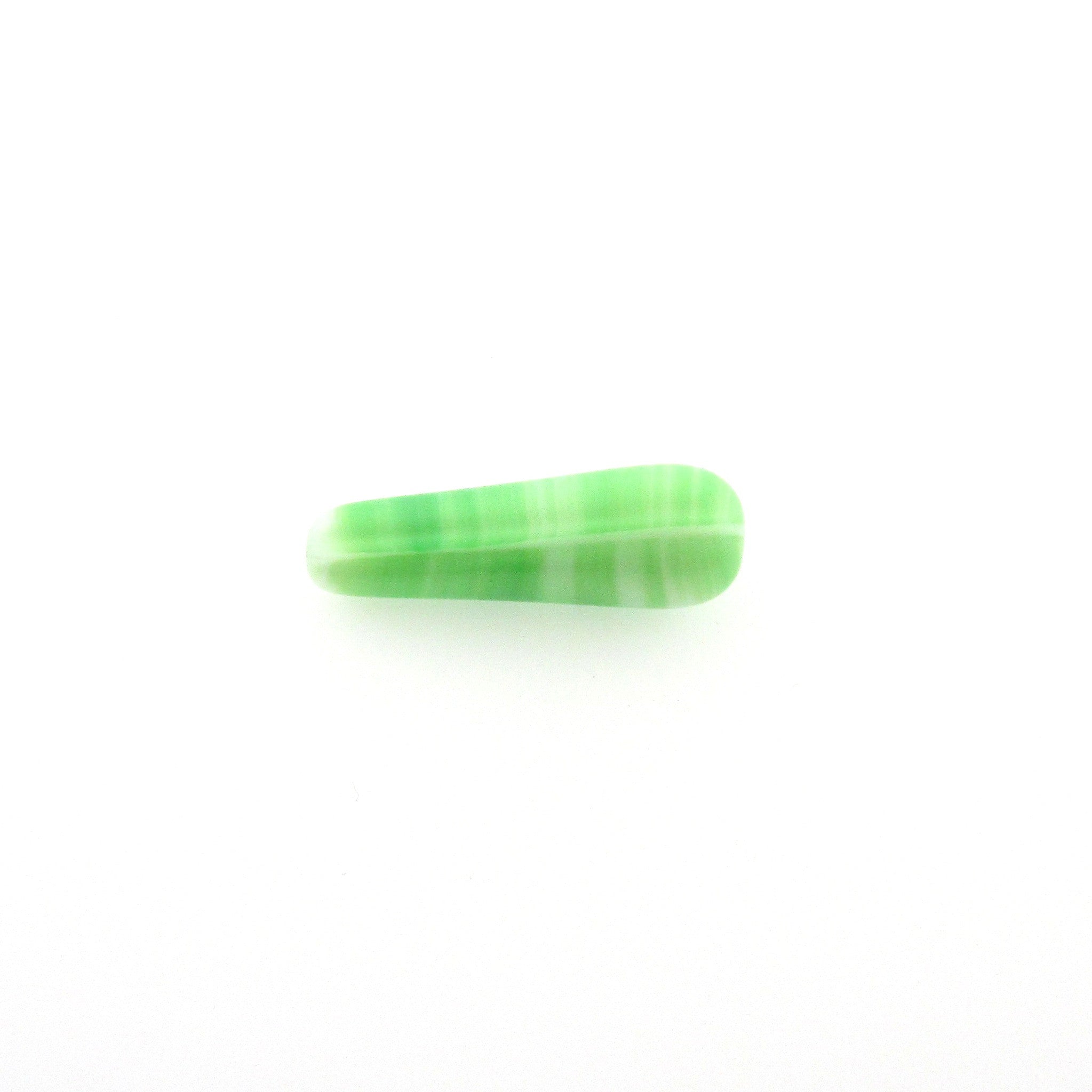 21X7MM Green Glass Pear Bead (36 pieces)