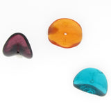 Topaz Glass Curved Wafer Bead (36 pieces)