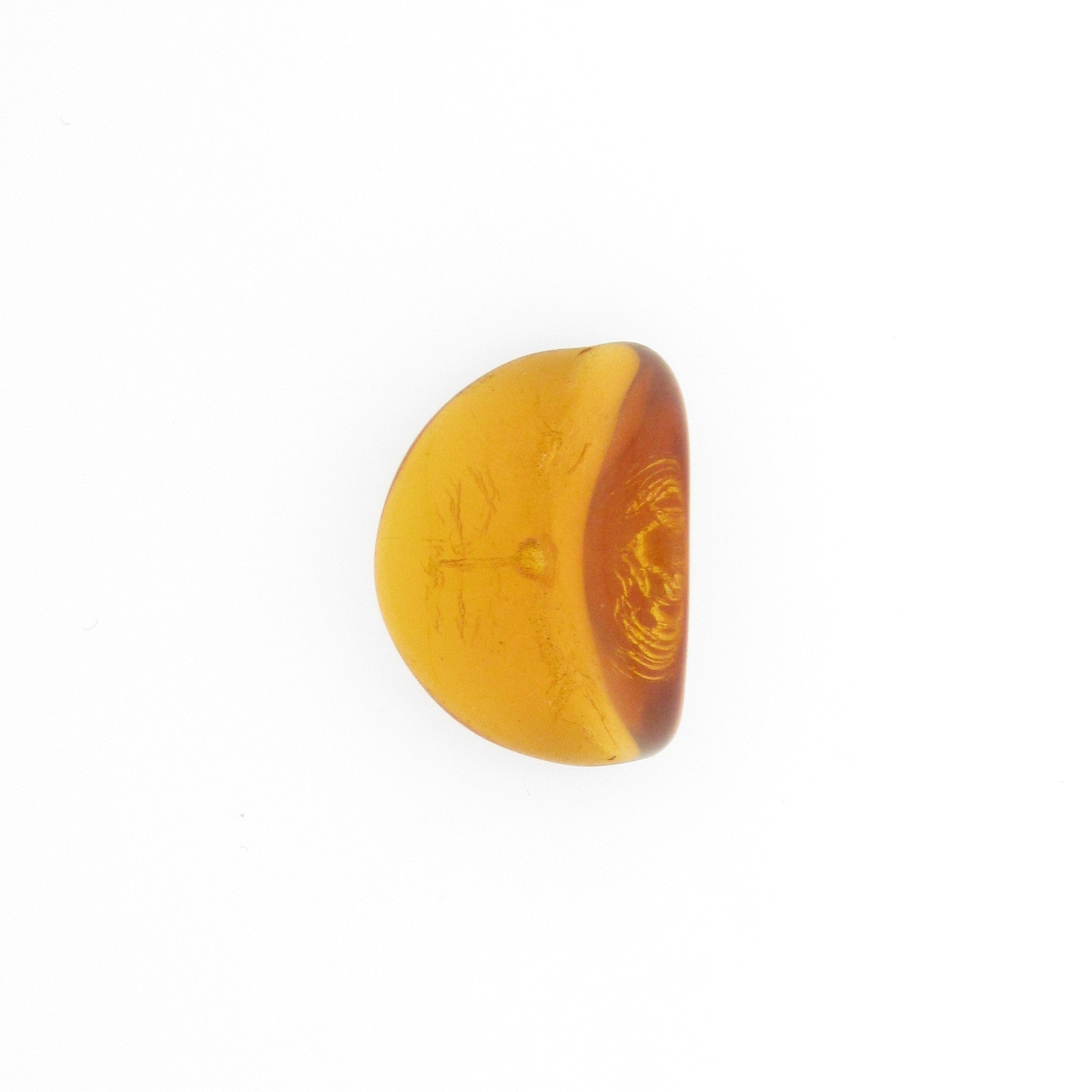 Topaz Glass Curved Wafer Bead (36 pieces)