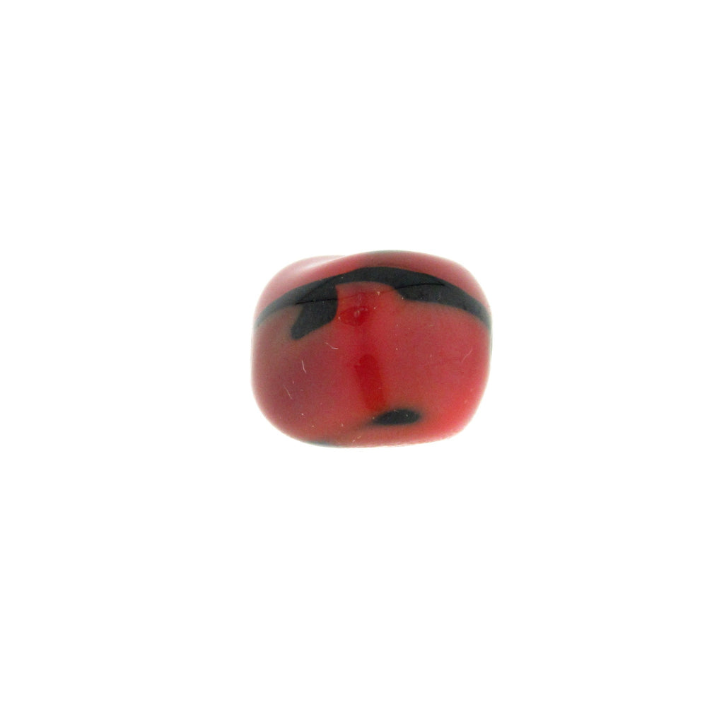 13MM Red w/Black Nuggetfancy Bead (36 pieces)