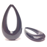 45X25MM Black Pearshape Hoop (12 pieces)