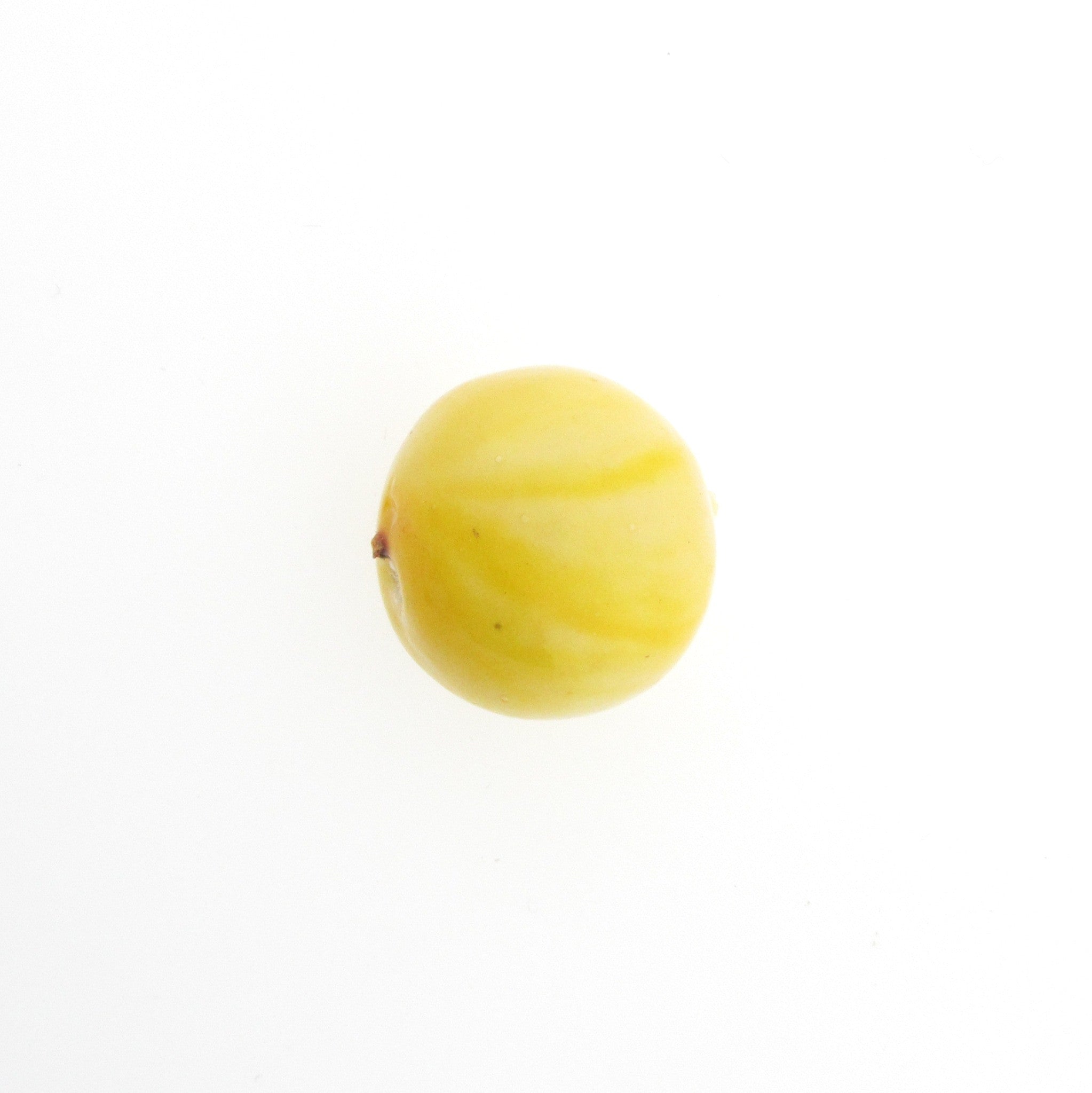 18MM Ivory/Yellow Paper Mache Bead (12 pieces)