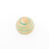 20MM Aqua Stripe Papermache Bead (12 pieces)