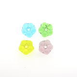 7MM Lilac Flower Glass Rondel (72 pieces)