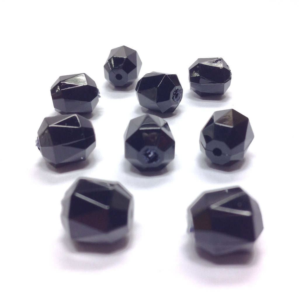 14MM Black Faceted Bead (72 pieces)