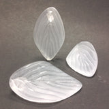 40X22MM Crystal Mat Leaf Drop (36 pieces)