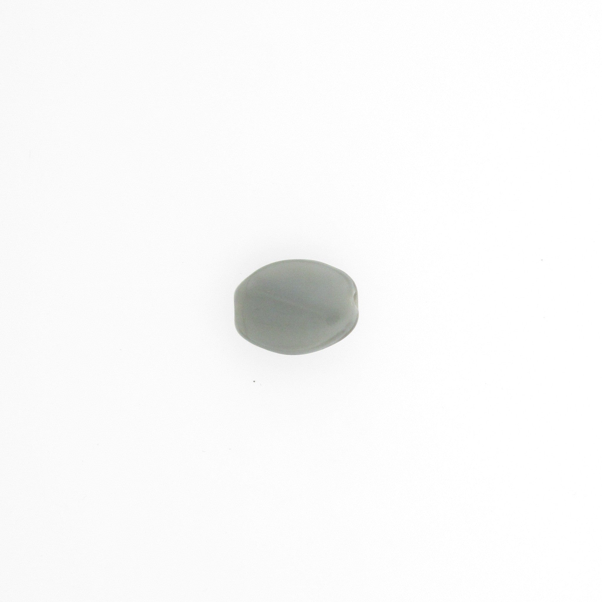 Grey Glass Oval Bead (72 pieces)