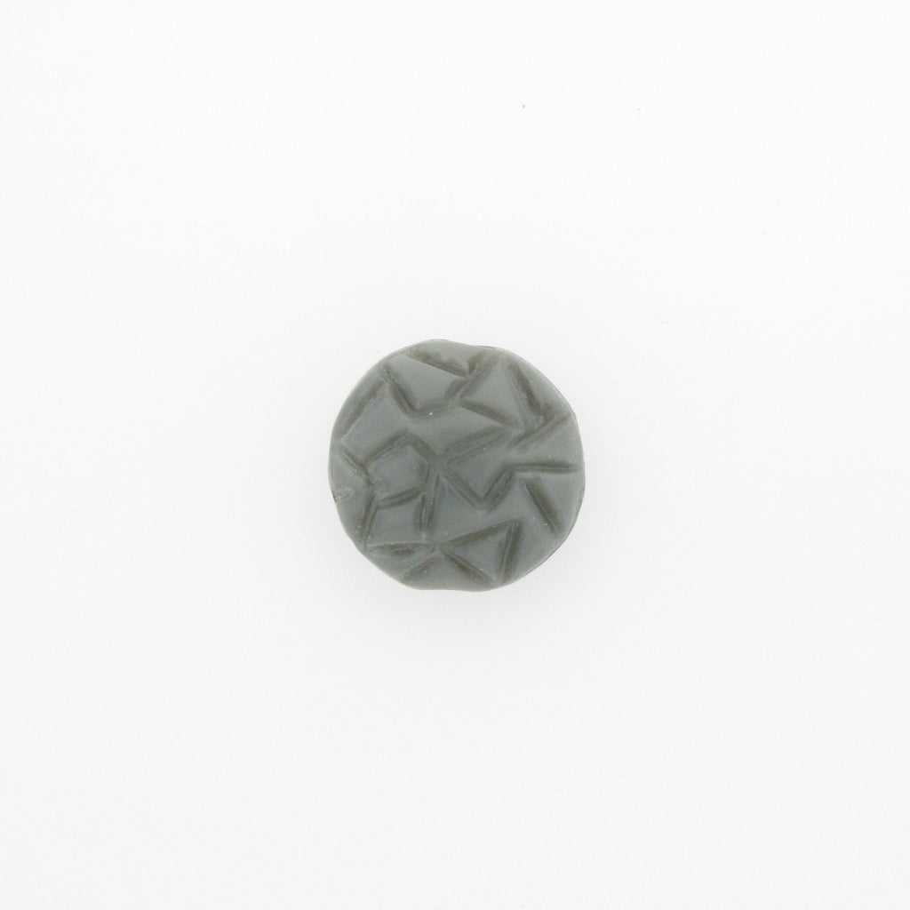 12MM Grey Glass Fancy Disc Bead (36 pieces)