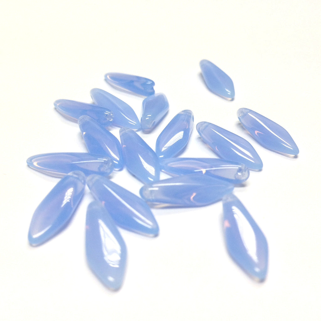 14X5MM Sapphire Blue Opal Glass Teardrop (100 pieces)