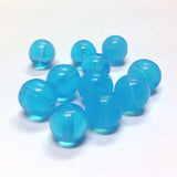 12MM Aqua Opal Glass Round Bead (36 pieces)
