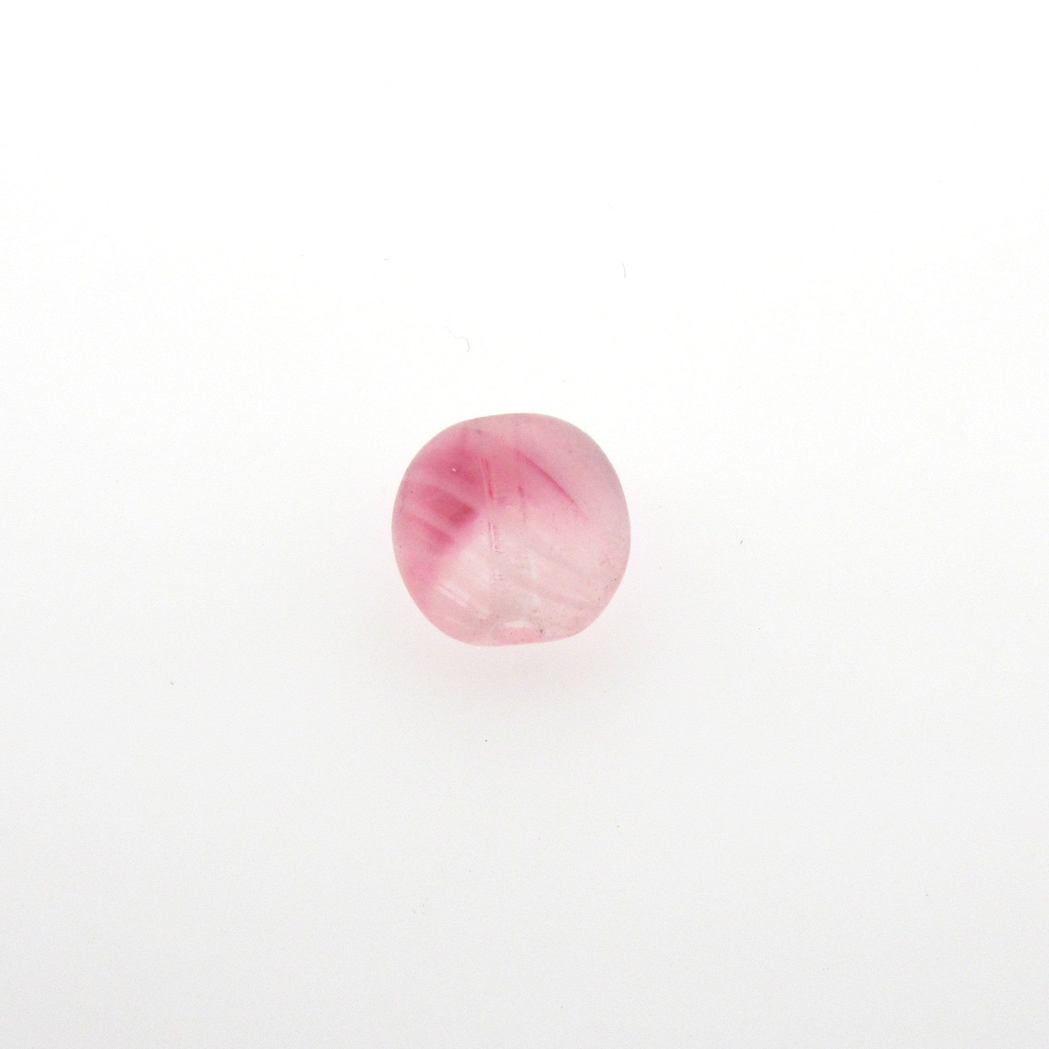 8MM Pink Quartz Glass Disc Bead (72 pieces)