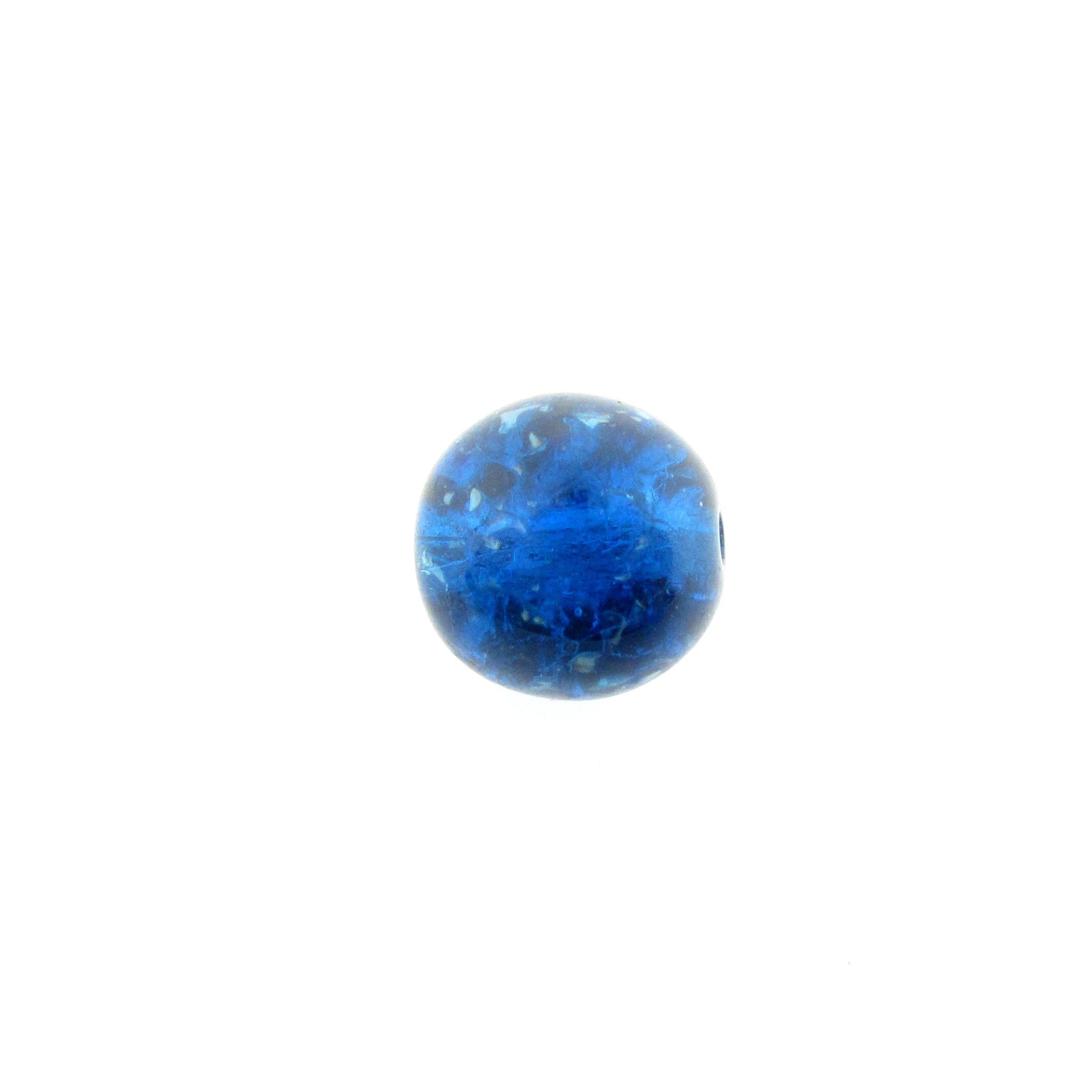 10MM Blue Round Glass Bead (36 pieces)