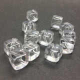 24MM Crystal Cube Bead w/Diagonal Hole (12 pieces)