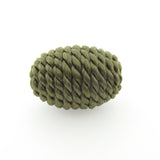 Small Olive Corded Bead (2 pieces)
