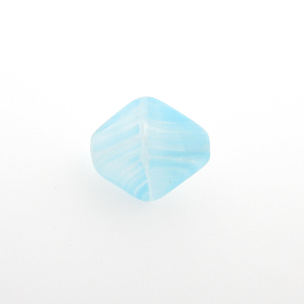Aqua Quartz Glass Pyramid Bead (72 pieces)