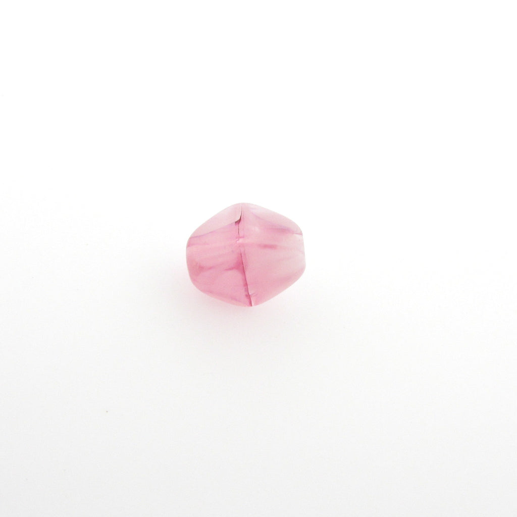 Pink Quartz Glass Pyramid Bead (72 pieces)