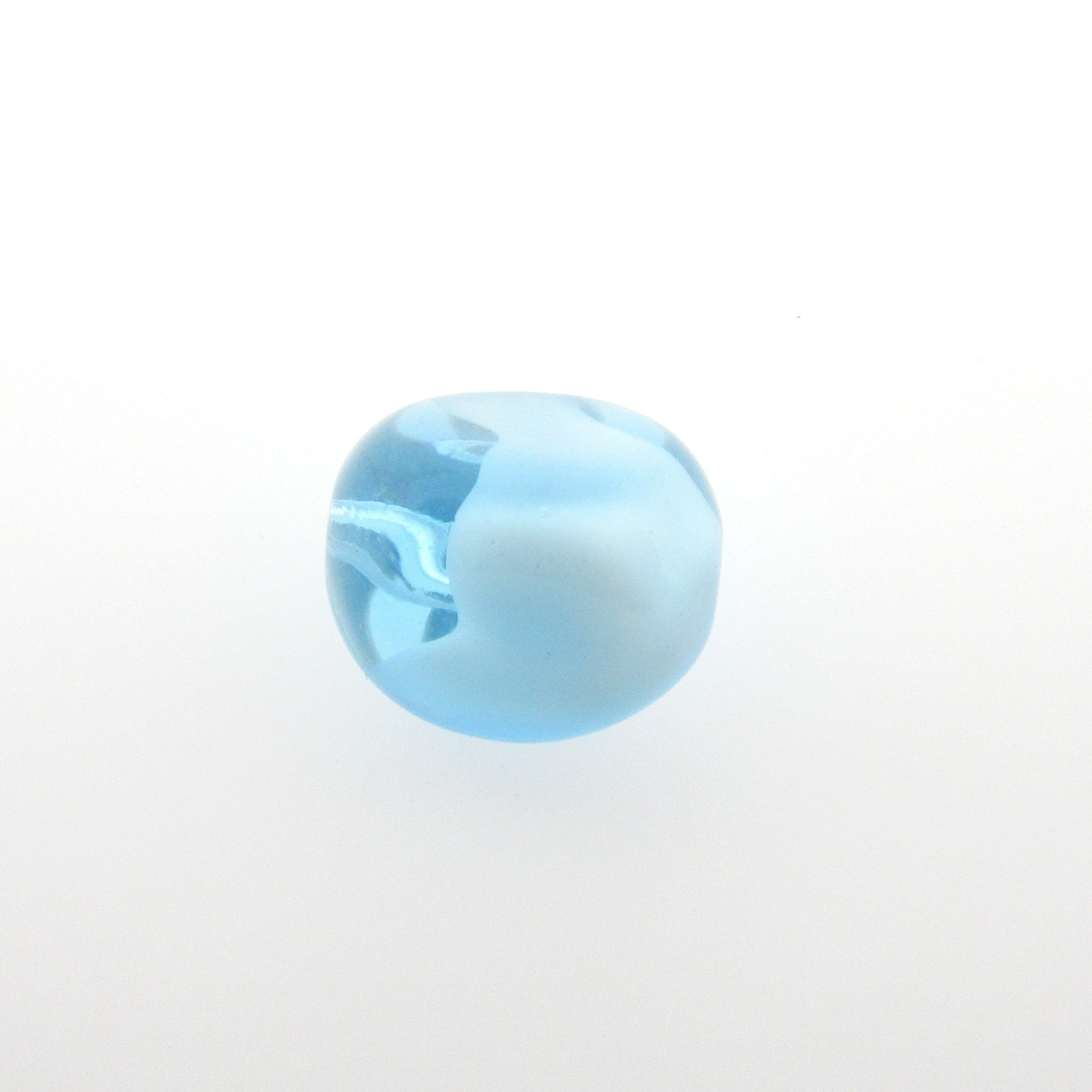 13MM Aqua Blue Givre Glass Bead (24 pieces)