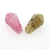 18X10MM Pink Glass Pear Bead (36 pieces)