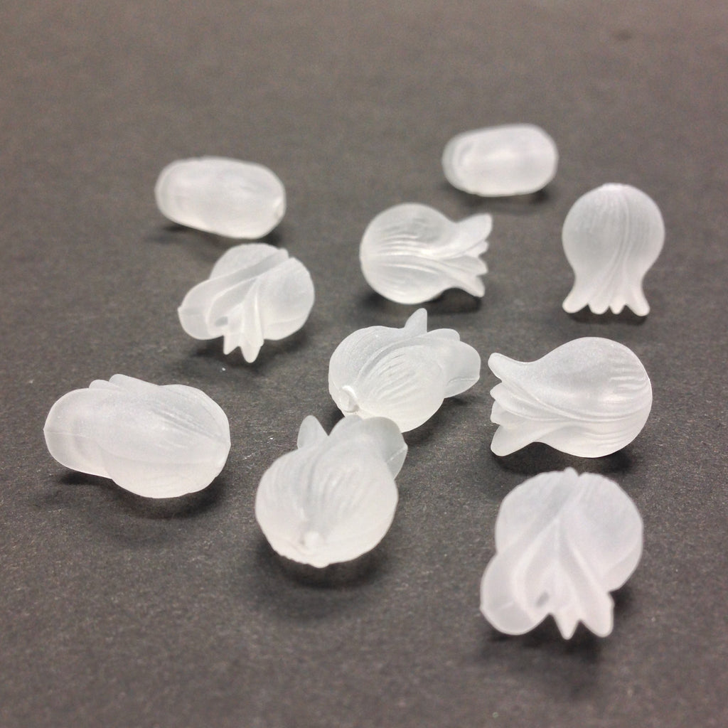 15MM Crystal Mat Tulip Flower Bead (72 pieces)