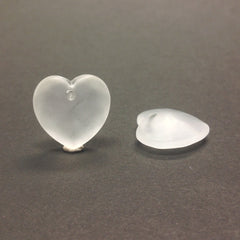 18MM Crystal Mat Faceted Heart Drop (24 pieces)