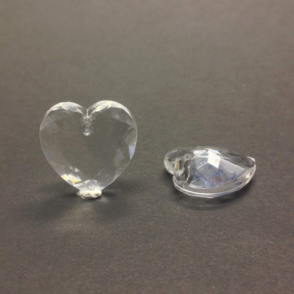 18MM Crystal Faceted Heart Drop (24 pieces)